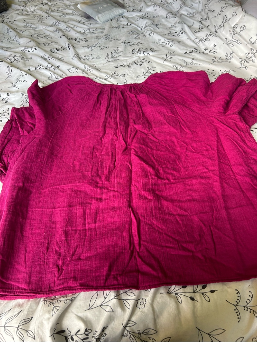 Old Navy Fuchsia Long Sleeve Peasant Blouse - Picture 4 of 4